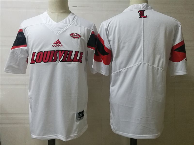 Men Louisville Cardinals Blank White 2025 NCAA Jersey